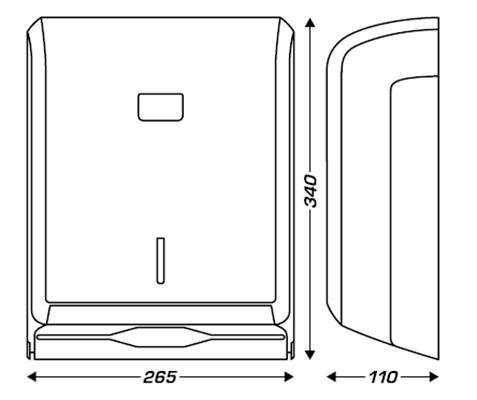 HAND TOWELS DISPENSER HI-SET LUXE