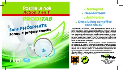 PASTILHAS DESODORIZANTES PARA URINÓIS 1KG PRODITAB