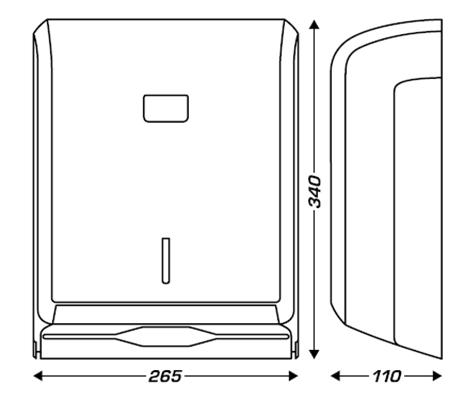 HAND TOWELS DISPENSER HI-SET LUXE GREY METALIC