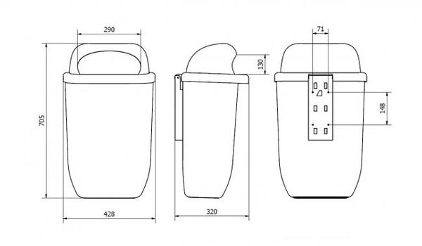 PAPELEIRA DE EXTERIOR VERDE 50L