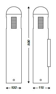 TUBULAR WALL ASHTRAY 1L