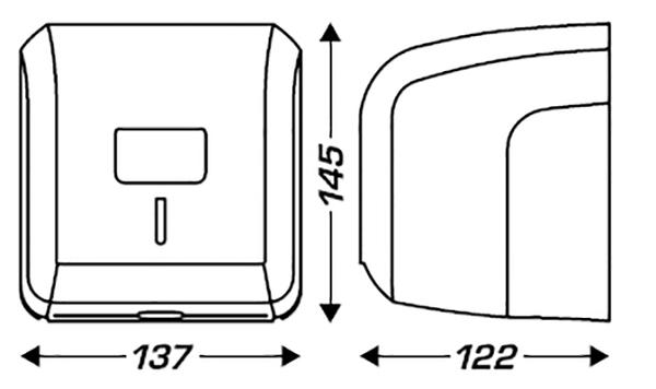 SMALL TOILET PAPER DISPENSER HI-SET LUXE