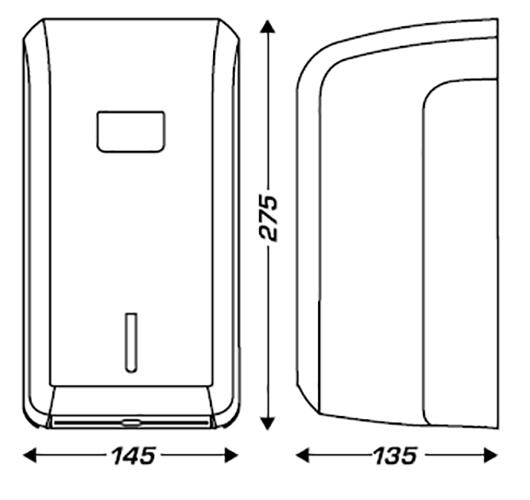 LARGE TOILET PAPER DISPENSER HI-SET LUXE