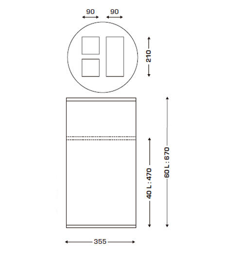 WASTE SEPARATION BIN 40L - EPOXY